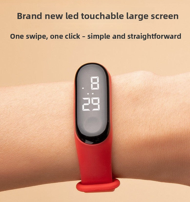 LED touch digital waterproof sports wrist watch
