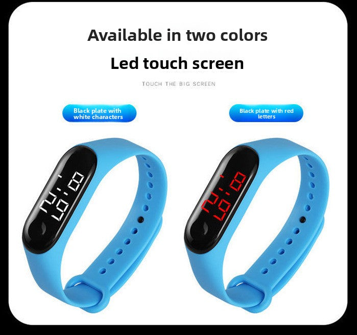 LED touch digital waterproof sports wrist watch