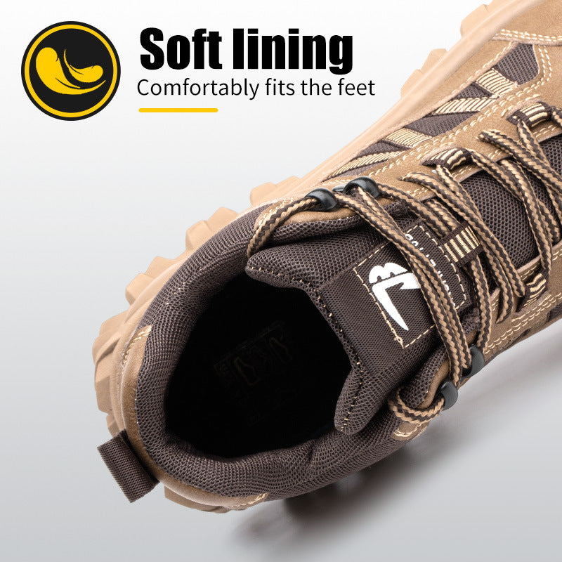 Men's Breathable Steel Toe Safety Work Shoes