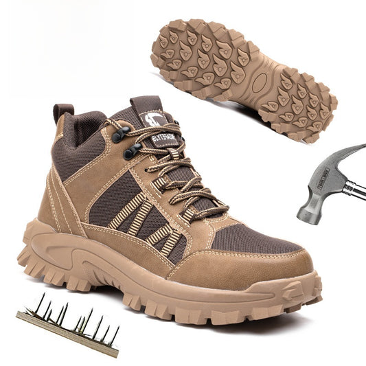Men's Breathable Steel Toe Safety Work Shoes