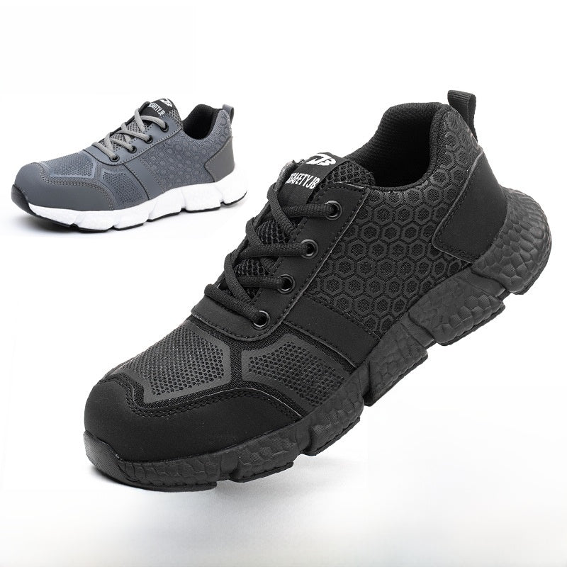 Men's Breathable Steel Toe Safety Work Shoes