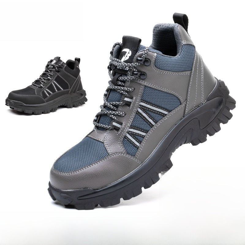 Men's Breathable Steel Toe Safety Work Shoes