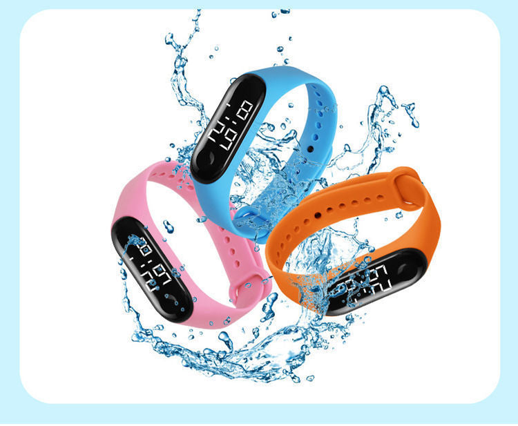 LED touch digital waterproof sports wrist watch